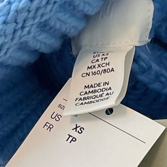 (NWT) Chunky Knit , Roll neck. Turtle Neck Sweater, Blue, Size XS - Picture 5 of 5